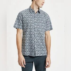 Theory Abstract Print Irving Short Sleeves Shirt